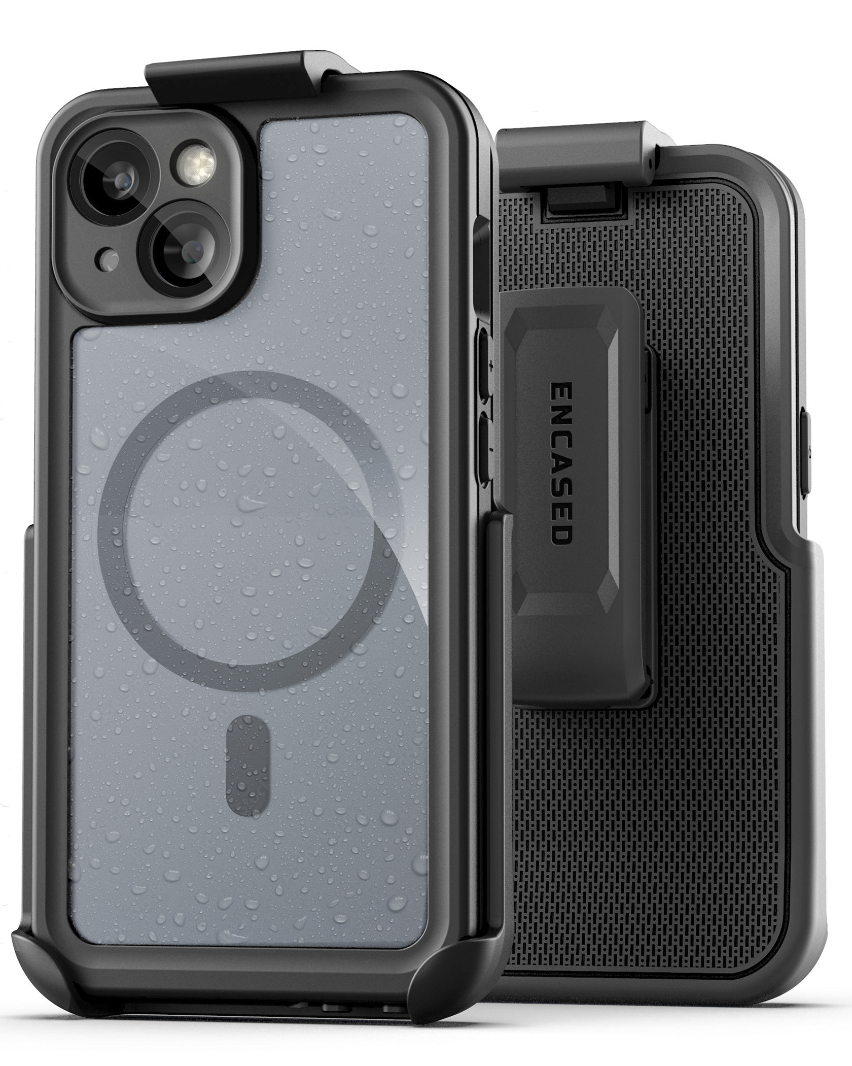 iPhone 15 Pro Waterproof Case with Belt Clip Holster
