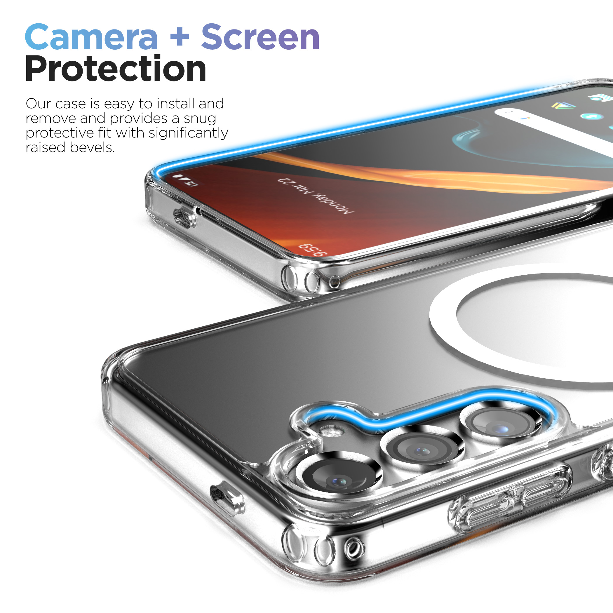 Samsung Galaxy S24 Clear Magsafe Case with MagSafe Grip