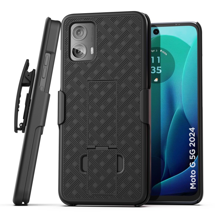 Motorola Moto G (2024) DuraClip Case with Belt Clip Holster-EHCA427