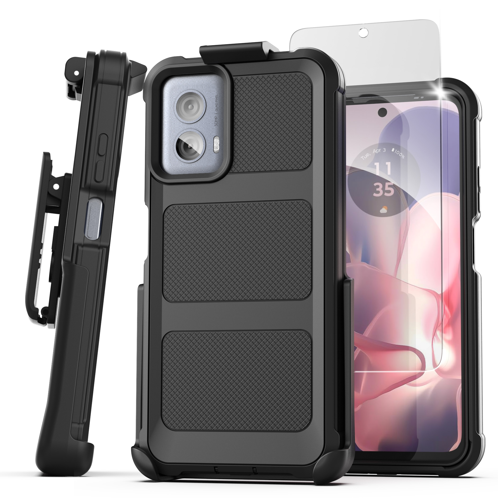 Motorola Moto G Power (2024) Falcon Case with Belt Clip Holster Encased