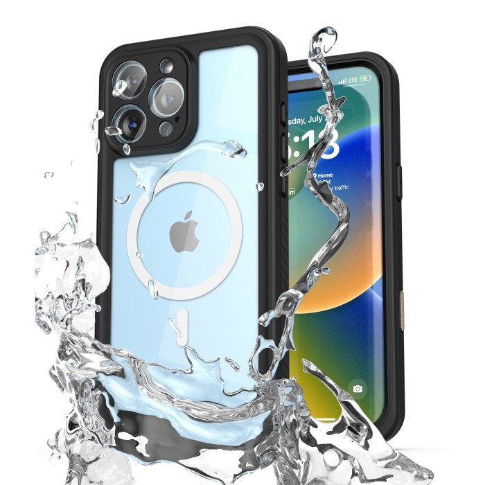 iPhone 16 Pro Max Waterproof Magsafe Case with Magentic Ring Grip-EWP442