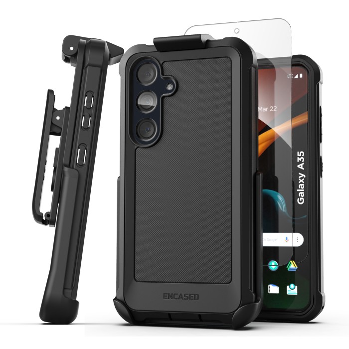 Samsung Galaxy A35 5G Falcon Case with Belt Clip Holster & UHD Screen Protector-EFP436HL